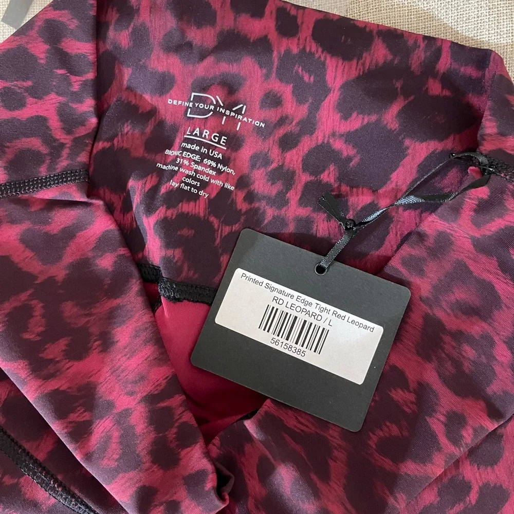 DYI Burgundy Leopard Print High-Waist Leggings & Crop Top Set